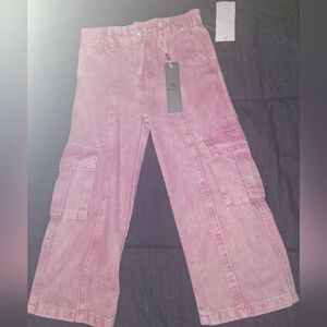 Tractr Pink Elastic-Waist Cargo Shorts